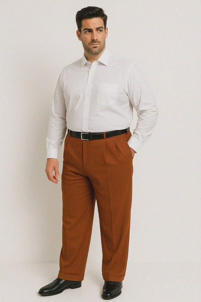 long rise big leg slacks Men's Fashion Wide Leg Pant  unhemmed unfinished bottom