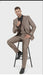 Men’s Sateen Shiny Metallic Mocca Taupe Gold Bronze 3-Piece Suit Set – Shiny Finish slim Fit Formal and Party Suit