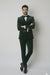 Mens Velvet Suit - Slim Fit Double Breasted Suit Blazer and Pants - Green