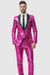 Mens Sequin Suit - Sparkly Suit - Pink Fabric Glitter Suit