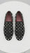 Men’s Black Studded Loafers with Silver Spikes – Luxury Slip-On Dress Shoes for Parties and Formal Events