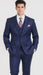 Notch Lapel 2 Button Slim Fit Dress Sharkskin Textured Pattern Tapered Fit Suits for Men With Vent Royal Blue Online Discount Fashion Sale
