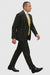 Athletic Suit - Black ~ Yellow Windowpane - Plaid Suit Modern Fit Side Vented Super 150's Wool Fabric - 100% Percent Wool Fabric Suit - Worsted Wool Business Suit