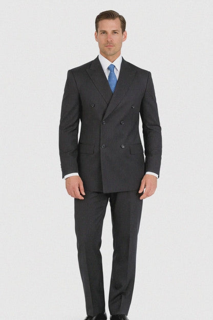 Double-Breast Suit, Black, Navy Colors by Giorgio Fiorelli