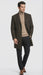 Men’s Brown Checkered Wool Overcoat – Long Winter Coat with Classic Plaid Pattern By Statement