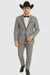 Grey~Gray 2 Button Collar Or Formal Suit & Dinner Jacker Or Blazer With Black Edge Trim Fashion Tuxedo For Men SA-M141s