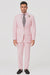 Men'S Pink Suit White Stripe ~ Pinstripe Seersucker Sear Sucker 2 Button Suit