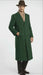 Men’s Hunter Green Full-Length Wool Overcoat – Classic Winter Dress Coat for Formal and Everyday Wear