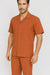Mens Walking Suit in Color papaya leisure suit causal Matching Shirt and Pants $99