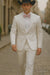 Western Suit - Trajes Para Hombres - Cowboy Formal Attire - Trajes De Novio - Notch Lapel Besom Pocket One Button White Suit