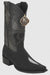 Men's King Exotic Snip Toe Stingray Boots Single Stone Handmade Black (494R1205)