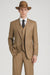 Mens Tan Pinstripe Zoot Suit – 1920s Gangster Vintage 3-Piece Suit with Wide-Leg Pants