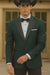 Western Suit - Trajes Para Hombres - Cowboy Formal Attire - Trajes De Novio - Peak Lapel Single Breasted Green Suit