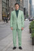 Men's green suit