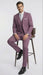 Men’s Mauve Three-Piece Suit – Slim Fit Formal Blazer, Vest, and Trousers for Weddings Rose Gold Pinkish Color