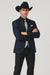 Men 2 Button Trim Cowboy in Navy Cowboy Suit - Country Wedding Suits