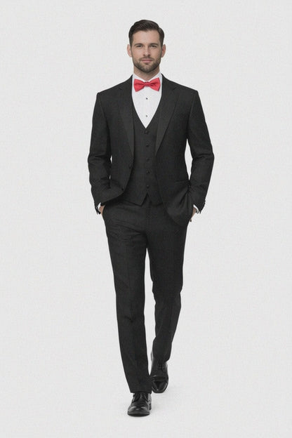 Two Button Three Piece Flat Front Tuxedo