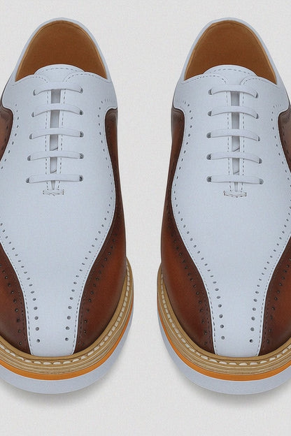 Carrucci Stylish Two-Tone Brogue Oxford