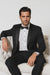Black Single Button, Shawl Collar Tuxedo Jacket And Pants With Besom Pocket