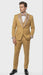 Men's Gold Embellished Tuxedo Suit + Bowtie – Slim Fit Jacket, Vest and Tailored Pants
