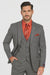 Big and Tall Grey Pinstripe Vested Suit