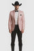 Western Suit - Trajes Para Hombres - Cowboy Formal Attire - Trajes De Novio - Pink