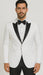 Mens Designer Franklin Wedding - Prom Tuxedo in White