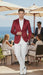 Premium Men's Burgundy  Satin Slim Fit Blazer – Elegant Party & Wedding Suit Jacket in Maroon Wine Color