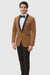 Mens Dinner Jacket - Light Brown Mens Velvet Tuxeodo Blazer