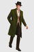 Men's Dress Coat Olive Green Overcoat 3 Button Style Wool  Winter Men's Topcoat Sale