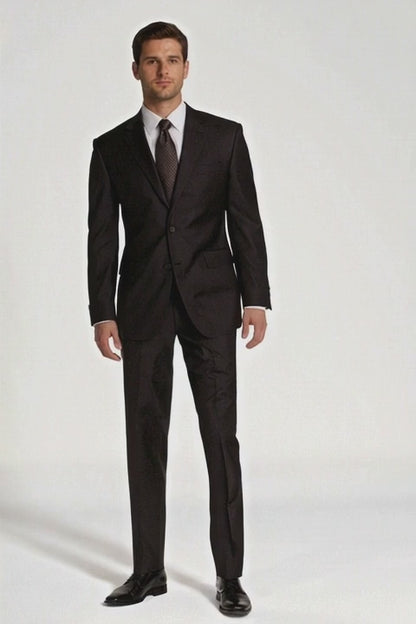 Classic 2PC 2 Button Pinstripe Color Brown Men's Suit