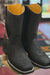 Black Square Toe Snake Print Boots by La Sierra Boots