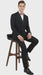Tiglio Brand 100% Wool Super 150s Italian fabric Men’s Classic Black Double-Breasted Tuxedo with Satin Peak Lapel – Formal Wedding & Gala Suit Set