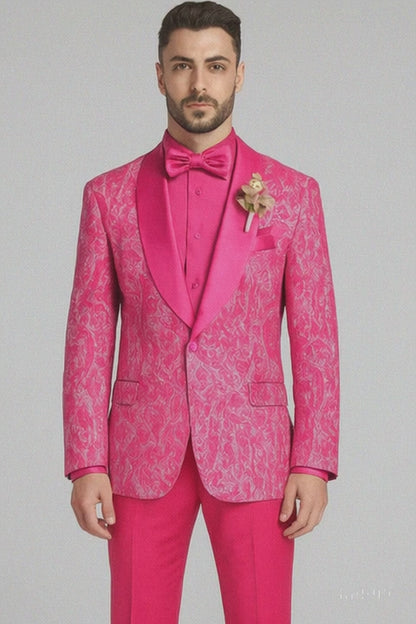 Mens Suit Pink