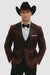 Western Suits - Trajes Para Hombres  - Cowboy Formal Attire - Trajes De Novio - Burgundy