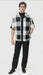 Mens Black and White Checkered Short Sleeve Shirt Set – Casual Two-Piece Summer Outfit With Walking Suit Plus Matching Pants