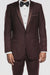 Brown Slim Fit 2 Piece Tuxedo With Satin Peak Lapel