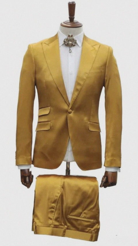 Gold Sharkskin Suit