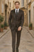 Men's  Black ~ Red Two Button Vest  Suit