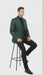Men’s Emerald Green Paisley Tuxedo 3-Piece Suit – Slim Fit Formal Blazer, Vest, and Pants for Weddings, Proms