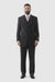 Men's Superior 150s Extra Fine Black 3 pcs Vested Suits with Peak Lapel