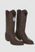 Wild West J-Toe Brown Single Stone Cowboy Boot
