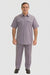 Men's Short Sleeve 2 Piece Lavender Casual Casual Two Piece Walking Outfit For Sale Pant Sets Suit