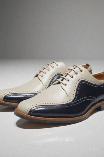 Carrucci Stylish Two-Tone Brogue Oxford