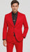 WTXVelvet2BV Alberto Nardoni Men's Red Velvet Suit velour Men's blazer Jacket & Pants (Matching)
