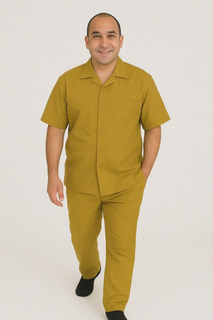 Linen Walking Suit Gold