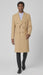 Men's Dress Coat Wool Blend Double Breasted Camel Back Vent Peak Lapel Overcoat Bronze Color Alberto Nardoni Collection