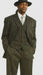 WTXZoot200 Men's Bold Pronounce Pinstripe Three Piece Zoot Fashion Suit 1920's