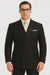 Men's Legend Tom Hardy Look Double Breasted Solid Black Suit