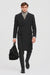 Men's Wool Charcoal Grey Double breasted Overcoat By Alberto Nardoni